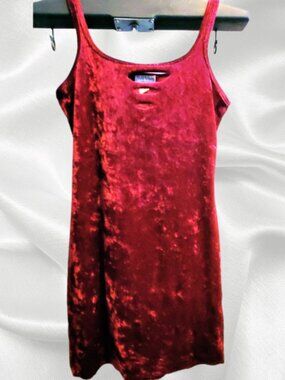 Soft Wear Crushed Velvet Mini Slip Dress